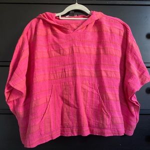 Forever 21 Contemporary Pink Linen Poncho